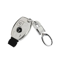 대한 자동차 차량용 키핏 키케이스 + 클래식 로프 키링 키홀더 크림 세트 벤츠 1세대 3버튼, DH-KA01SET