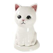 Hosuceramic 반려동물 도자기 유골함 단모 고양이 화이트 c1, 1개