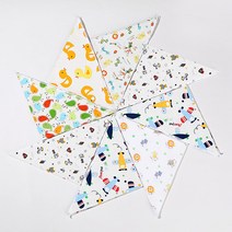 엠케이 남아용 순면 삼각 스카프빕 8종 세트