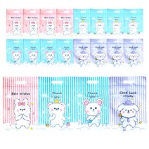 다용도 지퍼백 포장 봉투 4종 세트 23 x 15.5 cm, 1세트, 스트라이프 혼합