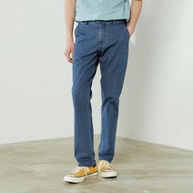 헤지스 남성용 워싱 린넨혼방 데님 팬츠