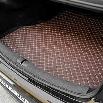 카이만 퀄팅 레더 트렁크 매트, 브라운, 제네시스 올뉴 G80, 제네시스