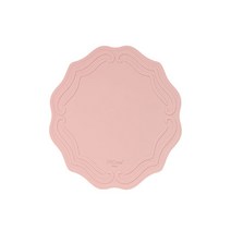 VBCCASA 라운드 실리콘 플레이스매트, 바로크 핑크, d 350mm x h 4mm, 1개