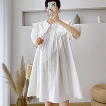 임산부 한별나라 카라 포인트 셔츠형 원피스