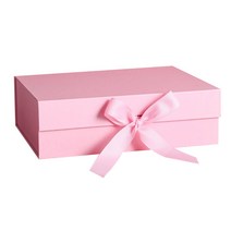 피어니스트 정성이 담긴 리본 선물 박스, 핑크, 1개