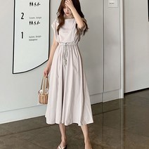 여성용 여름 롱 원피스