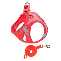 파이 반려동물 굿타임 하네스세트 XXXS, 레드, 1세트