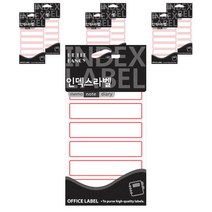 쁘띠팬시 인덱스 라벨스티커 20-202, 빨강(20-202R), 7개