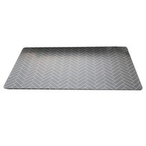 충무몰 모던헤링본 양면쿠션 거실놀이매트, 화이트   그레이