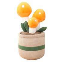프랑온드 버섯 화분 봉제 인형, 25cm, 오렌지