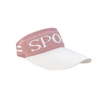 스팩트 자수 스포츠 썬캡, 화이트핑크