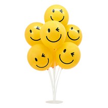 조이파티 윙크스마일 풍선 + 스텐드 세트, 혼합색상, 1세트