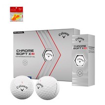 캘러웨이 크롬소프트 X LS 22 골프공 4피스 12p + 마야볼마커, 화이트(골프공), 1세트