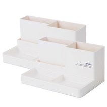 델리 펜접시 겸 연필꽂이 D0818, 화이트, 2개