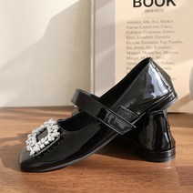 인더슈 티브 메리제인 큐빅 플랫 슈즈 1.5cm