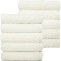 클라우망 로렌시안 고급 호텔수건 190g 40수 코마사, 10개, 화이트