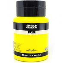 쉴드 에픽 아크릴물감 661 형광 옐로우, 1색, 500ml