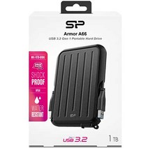 실리콘파워 Armor A66 외장HDD 139.2 x 96 x 16.2 mm, 1024GB, 검정 + 검정