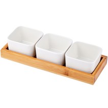 루이앤탑펠 나눔 반찬 사각 접시 3구, 반찬 나눔 접시 - 3구, 1세트