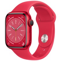 Apple 애플워치 8 GPS+Cellular, 41mm, 알루미늄, (PRODUCT)RED / 레드 스포츠 밴드