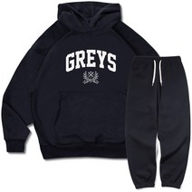 이지스튜디오 TCX 그레이즈 더블 코튼 후드 + 팬츠 오버핏 세트