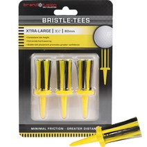 브랜드퓨전 브러시티 골프티 3p, 옐로우 + 블랙