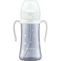 그로미미 PPSU 스페이스 빨대컵 300ml, 화이트, 1개