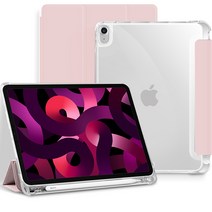 케이안 애플펜슬 수납 투명 태블릿PC 커버 매트 아이코어 케이스, 베이비핑크
