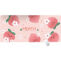 다퍼세일즈 사무실 데스크매트 마우스 장패드, 핑크복숭아