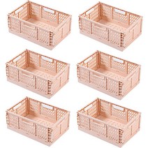 마이닝 다용도 접이식 밀크 수납 폴딩박스 소형, 6개, 베이비핑크