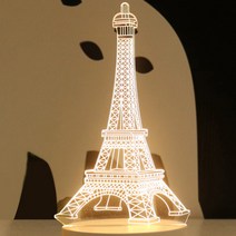쿼르디 LED 아크릴 3D 무드등 USB형, 타워