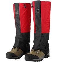 남녀공용 스노우커버 스패츠 발목 토시 좌우 세트, 레드 + 블랙