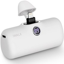 아이워크 PD 고속 충전 미니 보조배터리, 화이트, DBL5000PL(아이폰용)