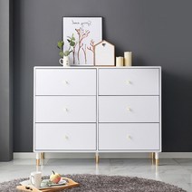 라온퍼니쳐 띠아모 와이드A 3단 서랍장 방문설치, 화이트