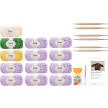 야나 지니어스 스웨터 10부소매 L DIY키트, 704 소프트라벤더, 1개