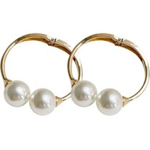지앤와이 진주 링 커튼 타이백 S, A 골드, 2개