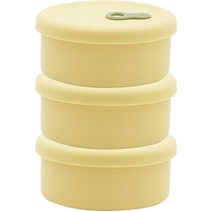생활앤 담따 올 실리콘 스팀홀 원형 이유식 용기 250ml, 3개