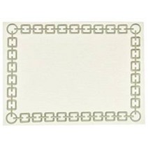 아르떼펠레 체인자수 직사각 테이블매트, 45 x 33 cm, 화이트 그레이 스티치