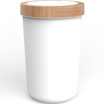 튤리 뱀부 원터치 휴지통 원형 20L, 화이트, 1개