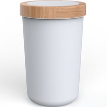 튤리 뱀부 원터치 휴지통 원형 20L, 그레이, 1개