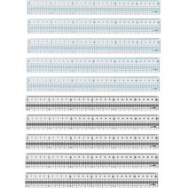 아이비스 12241 컬러 방안자 30cm 2종 x 5p 세트, 블루, 블랙, 1세트