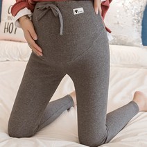 쿠밍 여성용 임산부 복부 골지 레깅스