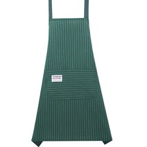 힐로 심플 줄무늬 슬림 라인 앞치마, 그린