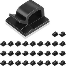 디오셀 깔끔 케이블선 정리 + 고정클립 30p 세트, 1세트, 블랙