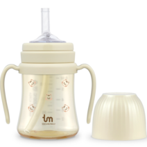 토비앤몰리 PPSU 돗람이 빨대컵 180ml, 바닐라, 1개