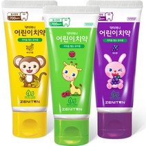 제니튼 유아용 닥터제니 클라이네 치약 바나나향 60g + 포도향 60g + 라즈베리향 60g 세트, 1세트