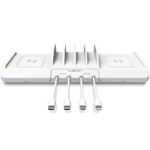 큐브온 PD PPS 유무선 초고속 6포트 멀티 충전기, 화이트, 1개