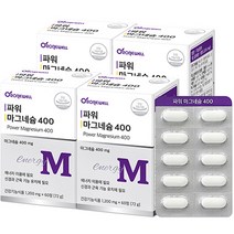 로니웰 파워 마그네슘 400 72g, 60정, 4개