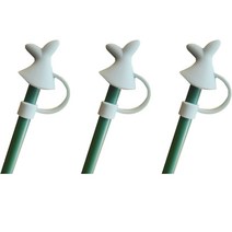 오달라 모아컵 디자인 실리콘 캐릭터 빨대 뚜껑 마개 캡 스토퍼, 3개, 상어꼬리