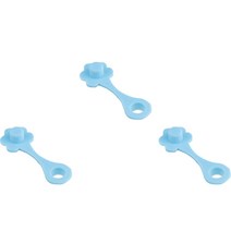 오달라 모아컵 디자인 실리콘 캐릭터 빨대 구멍 마개 캡 스토퍼, 블루플라워, 3개